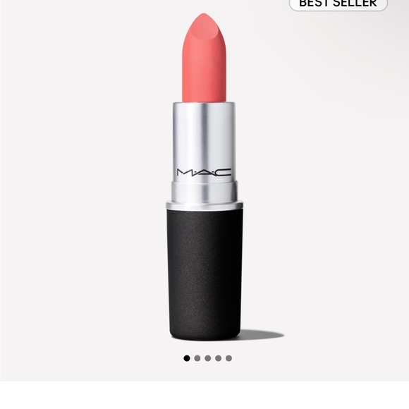 MAC Cosmetics Powder Kiss Lipstick (Teddy 2.0) with eyelashes - Picture 1 of 5